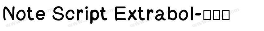 Note Script Extrabol字体转换